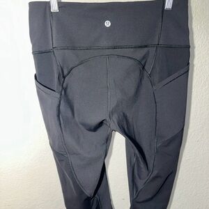 Lululemon All The Right Places Tight, Black High Rise, Side Pockets size L